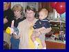 Deacon Pam holds James